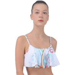 Lotus Flower T- Shirt Lotus Fantasy T- Shirt Frill Bikini Top by maxcute