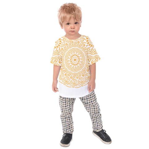 Mandala T- Shirtmandala Flower T- Shirt Kids  Raglan Tee by maxcute