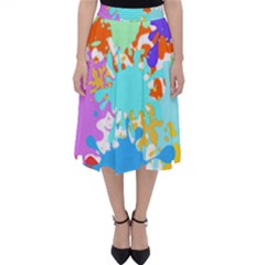 Paint Splatter T- Shirt Abstract Paint Splash T- Shirt Classic Midi Skirt by maxcute