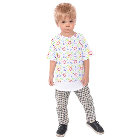 Pattern T- Shirt Corazones Coloridos T- Shirt Kids  Raglan Tee by maxcute