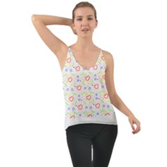 Pattern T- Shirt Corazones Coloridos T- Shirt Chiffon Cami by maxcute