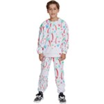 Pattern T- Shirtthe Watercolor Jungle Pattern 2 T- Shirt Kids  Sweatshirt set