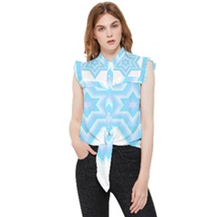Pop Art T- Shirt Retro Star T- Shirt Frill Detail Shirt by maxcute