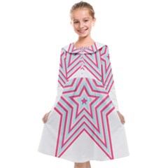 Pop Art T- Shirt Retro Star Kids  Midi Sailor Dress by maxcute