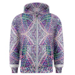 Psychedelic Pattern T- Shirt Psychedelic Pastel Fractal All Over Pattern T- Shirt Men s Zipper Hoodie by maxcute