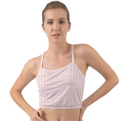 Rectangular Seamless Pattern T- Shirt Rectangular Grid Pattern - Pale Pink T- Shirt Mini Tank Bikini Top