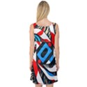 Abstract Background Pattern Sleeveless Satin Nightdress View2