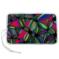 Background Pattern Flowers Seamless Pen Storage Case (m)