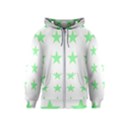 Stars T- Shirt Star Pattern - Green T- Shirt Kids  Zipper Hoodie View1