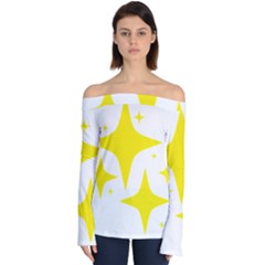 Stars T- Shirtstars T- Shirt Off Shoulder Long Sleeve Top by maxcute