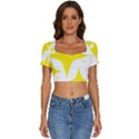 Stars T- Shirtstars T- Shirt Short Sleeve Square Neckline Crop Top  View1