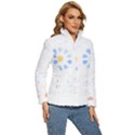 Tiles T- Shirtzellige Moroccan Mosaic Tilework T- Shirt Women s Puffer Bubble Jacket Coat View3