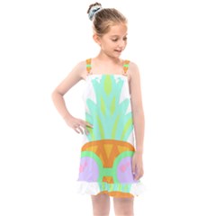 Tropical Fruit T- Shirt Pineapple At Sea T- Shirt Kids  Overall Dress by maxcute