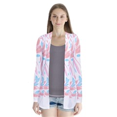 Tropical Island T- Shirt Pattern Love Collection T- Shirt Drape Collar Cardigan by maxcute