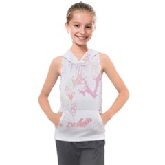 Tropical T- Shirt Tropical Bright Shrimp Flower T- Shirt Kids  Sleeveless Hoodie by maxcute