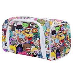 Assorted Cartoon Characters Doodle  Style Heroes Toiletries Pouch by Jancukart