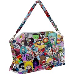 Assorted Cartoon Characters Doodle  Style Heroes Canvas Crossbody Bag by Jancukart