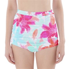 Tropical T- Shirt Tropical Gorgeous Floristic T- Shirt High-waisted Bikini Bottoms by maxcute