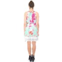 Tropical T- Shirt Tropical Gorgeous Floristic T- Shirt Halter Collar Waist Tie Chiffon Dress View2