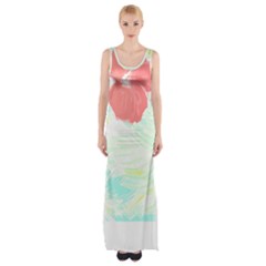 Tropical T- Shirt Tropical Gorgeous Tubifloras T- Shirt Thigh Split Maxi Dress by maxcute