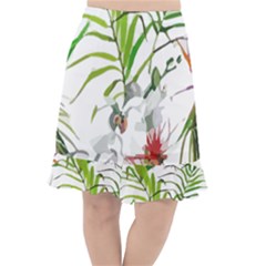 Tropical T- Shirt Tropical Handsome Preforation T- Shirt Fishtail Chiffon Skirt by maxcute