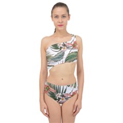 Tropical T- Shirt Tropical Pattern Quiniflore T- Shirt Spliced Up Two Piece Swimsuit