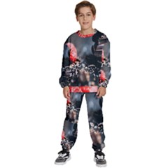 Chocolate Dark Kids  Sweatshirt Set by artworkshop