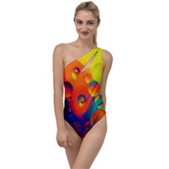 Colorfull Pattern To One Side Swimsuit by artworkshop