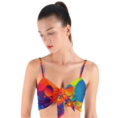 Colorfull Pattern Woven Tie Front Bralet by artworkshop