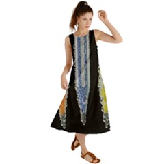 Pencil Colorfull Pattern Summer Maxi Dress