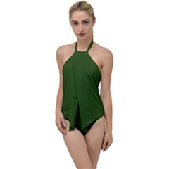 Forest Obsidian Go With The Flow One Piece Swimsuit by HWDesign