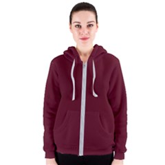 Burgundy Scarlet Women s Zipper Hoodie by BohoMe