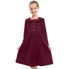 Burgundy Scarlet Kids  Midi Sailor Dress by BohoMe