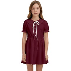 Burgundy Scarlet Kids  Sweet Collar Dress by BohoMe