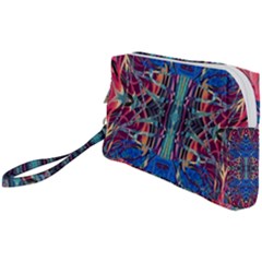 Cobalt Arabesque Wristlet Pouch Bag (small)