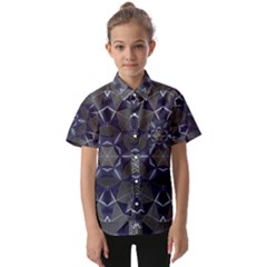 Kaleidoscope Geometric Pattern Kids  Short Sleeve Shirt