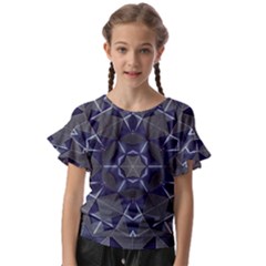 Kaleidoscope Geometric Pattern Kids  Cut Out Flutter Sleeves by Ravend