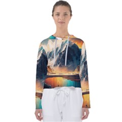 Abstract Color Colorful Mountain Ocean Sea Women s Slouchy Sweat by Pakemis