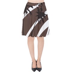 Palm Tree Design-01 (1) Velvet High Waist Skirt by thenyshirt