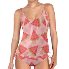 Background Watermelon Pattern Fruit Food Sweet Tankini Set