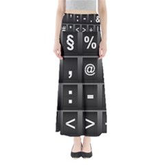 Timeline Character Symbols Alphabet Literacy Read Full Length Maxi Skirt by Jancukart