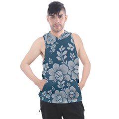 Flowers Design Floral Pattern Stems Plants Men s Sleeveless Hoodie by Jancukart