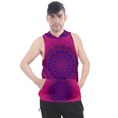 Geometric Pattern Line Art Kaleidoscope Symmetry Men s Sleeveless Hoodie by Jancukart