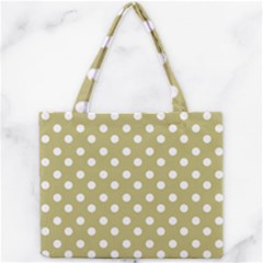 Lime Green Polka Dots Mini Tote Bag by GardenOfOphir