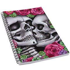 Black Skulls Red Roses 5 5  X 8 5  Notebook by GardenOfOphir