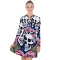 Skulls and Flowers Long Sleeve Panel Dress View1