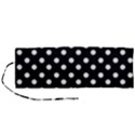 Black And White Polka Dots Roll Up Canvas Pencil Holder (M) View1