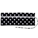 Black And White Polka Dots Roll Up Canvas Pencil Holder (M) View2