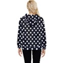 Black And White Polka Dots Women s Lightweight Drawstring Hoodie View4