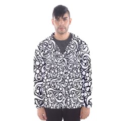 Question Mark Typographic Motif Random Pattern Men s Hooded Windbreaker by dflcprintsclothing
